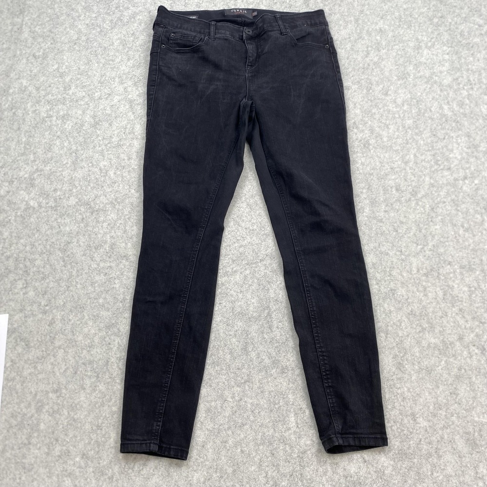 Torrid Bombshell Skinny Jeans Womens 12R (32x28) Black Dark Wash Stretch